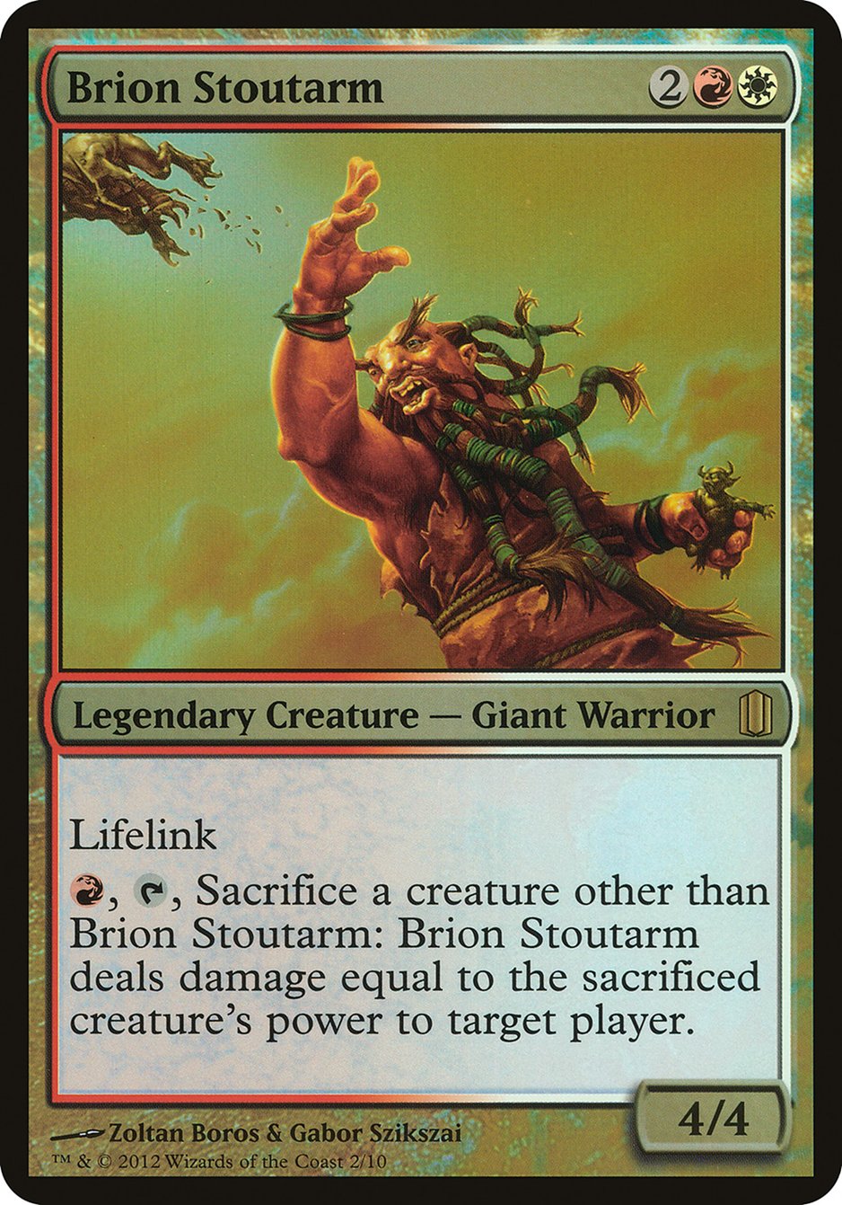 Brion Stoutarm (Oversized) [Commander's Arsenal Oversized] | Good Games Morley