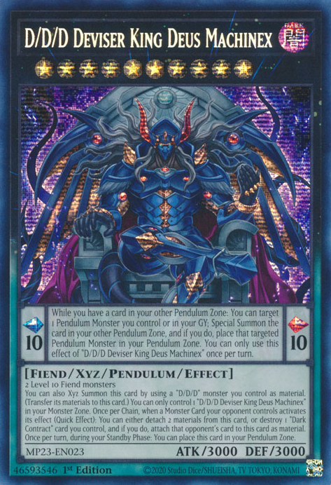 D/D/D Deviser King Deus Machinex [MP23-EN023] Prismatic Secret Rare | Good Games Morley