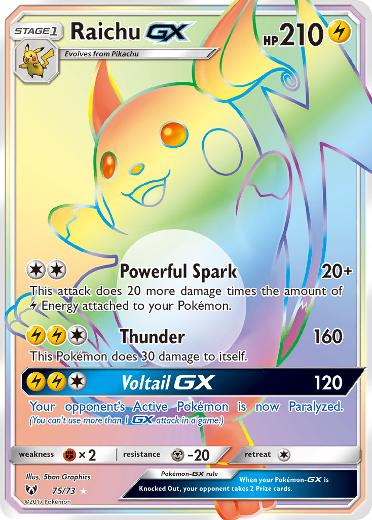 Raichu GX (75/73) [Sun & Moon: Shining Legends] | Good Games Morley