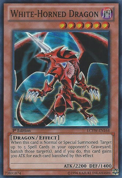 White-Horned Dragon (Redemption Replacement) [MDP2-EN006K] Rare | Good Games Morley