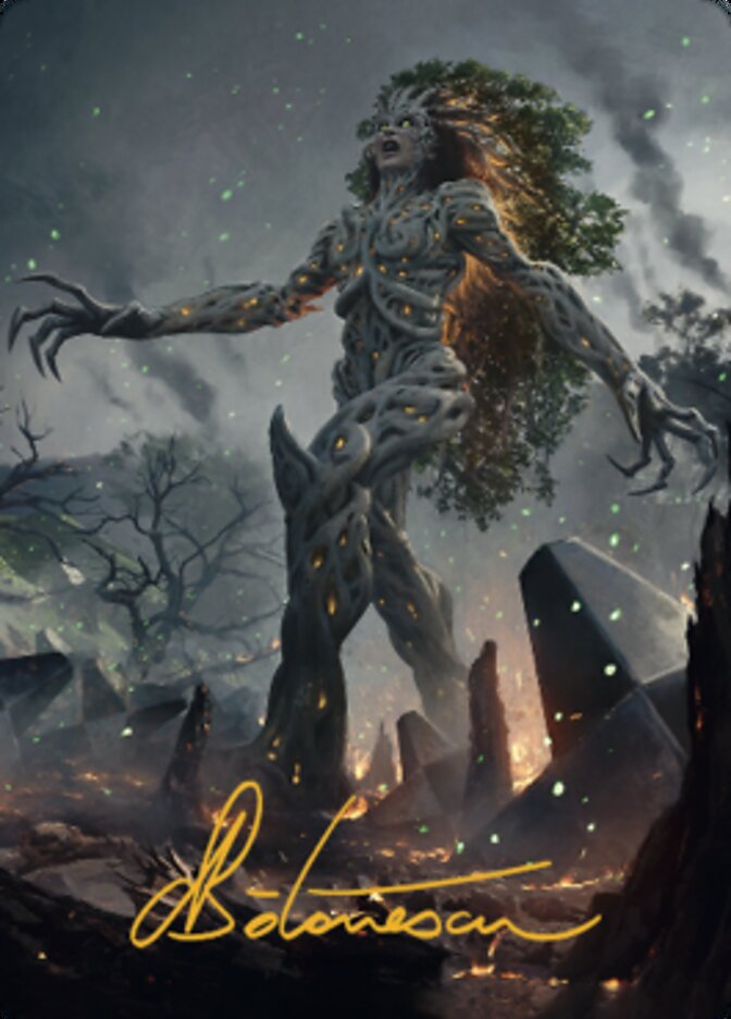 Titania, Gaea Incarnate Art Card (Gold-Stamped Signature) [The Brothers' War Art Series] | Good Games Morley
