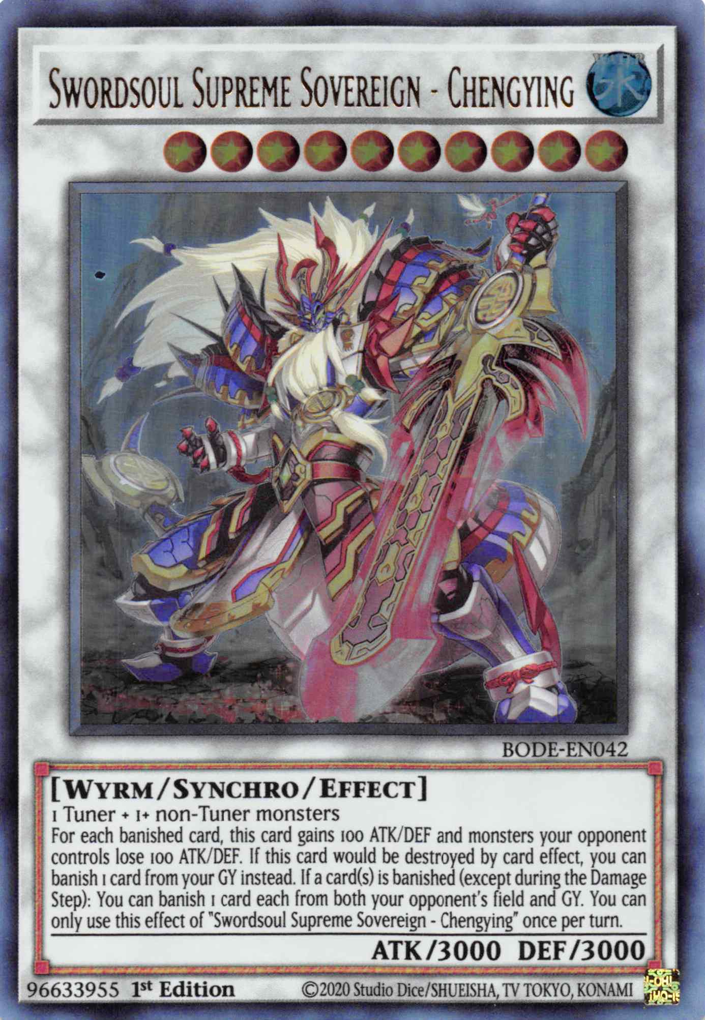 Swordsoul Supreme Sovereign - Chengying [BODE-EN042] Ultra Rare | Good Games Morley