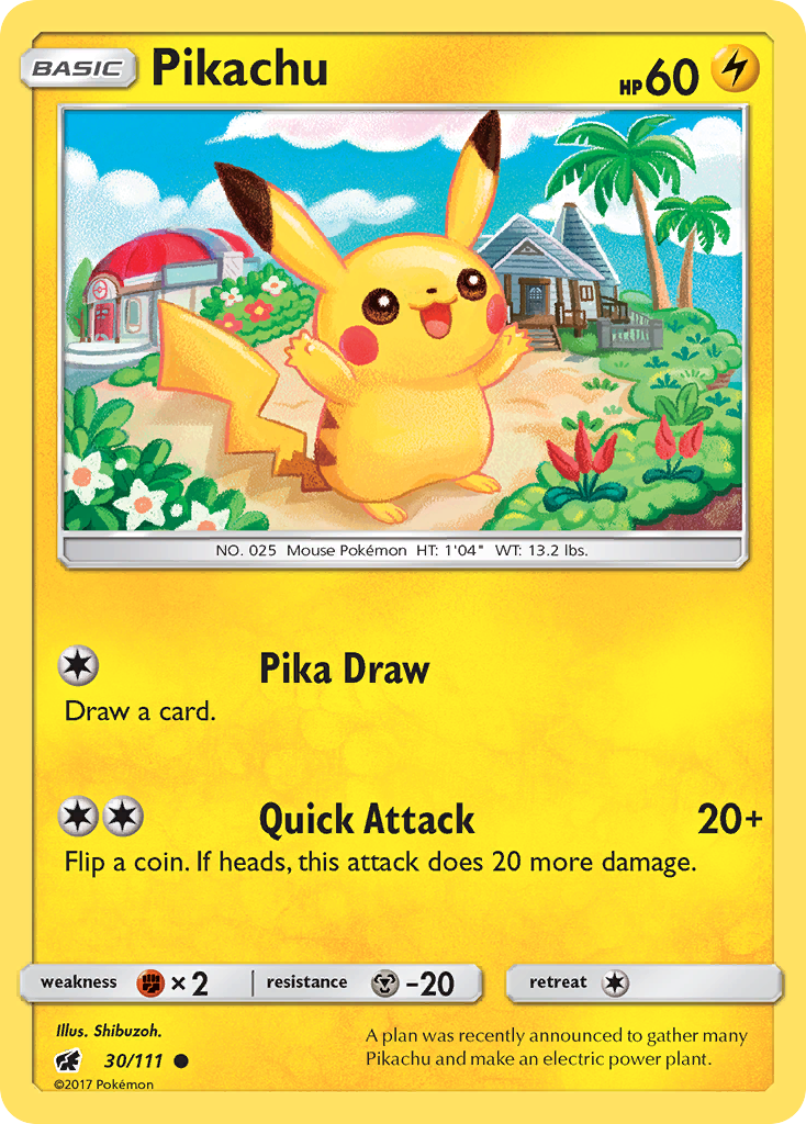 Pikachu (30/111) [Sun & Moon: Crimson Invasion] | Good Games Morley