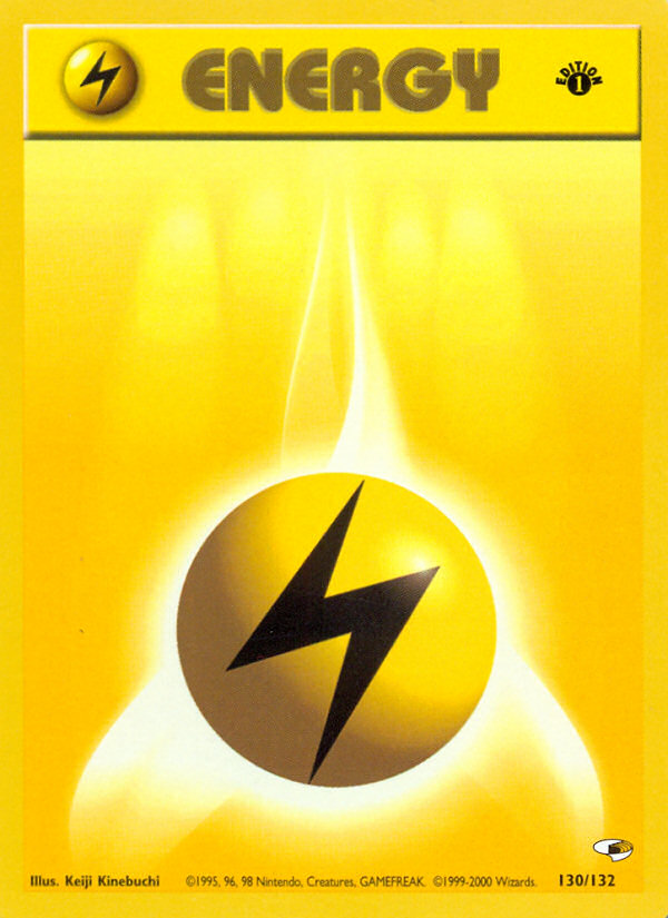 Lightning Energy (130/132) [Gym Heroes 1st Edition] | Good Games Morley
