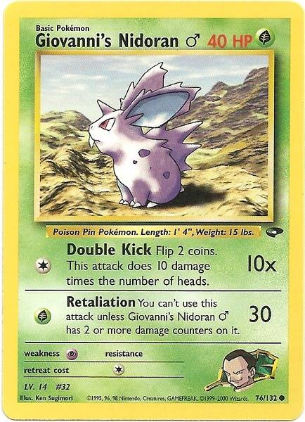 Giovanni's Nidoran (76/132) (Male) [Gym Challenge Unlimited] | Good Games Morley