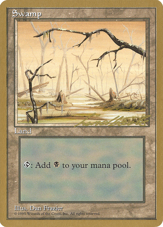 Swamp (ll370) (Leon Lindback) [Pro Tour Collector Set] | Good Games Morley