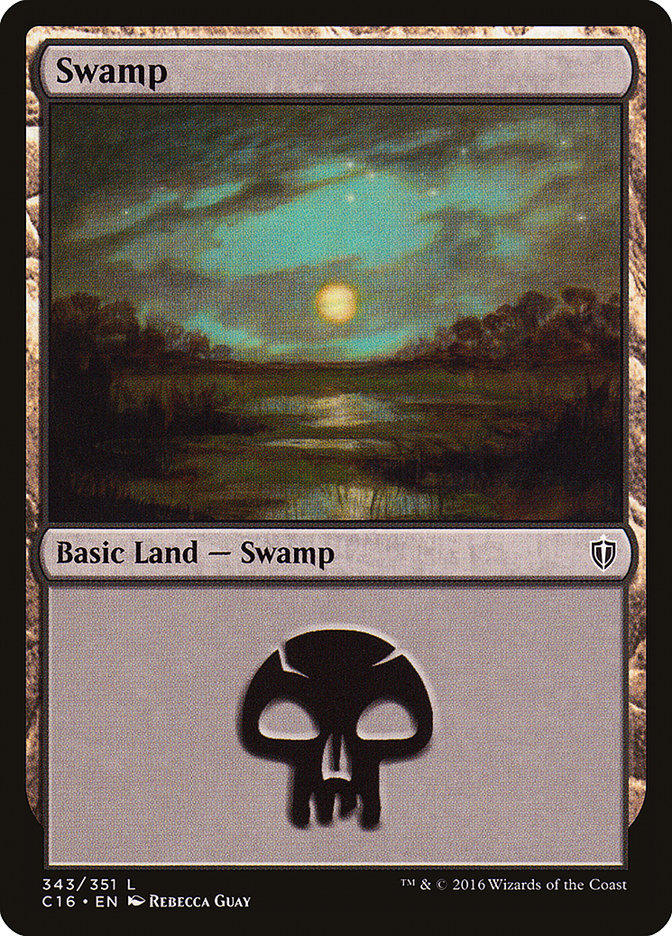 Swamp (343) [Commander 2016] | Good Games Morley