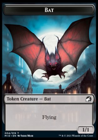 Bat Token [Innistrad: Midnight Hunt Tokens] | Good Games Morley