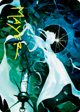 Thirst for Discovery Art Card (Gold-Stamped Signature) [Innistrad: Crimson Vow Art Series] | Good Games Morley