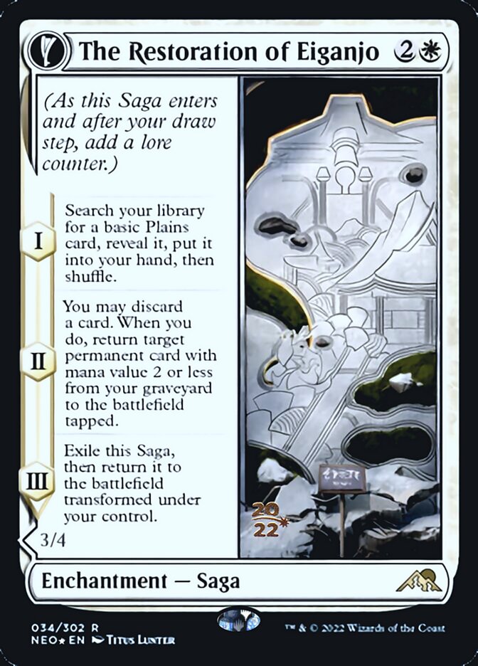 The Restoration of Eiganjo // Architect of Restoration [Kamigawa: Neon Dynasty Prerelease Promos] | Good Games Morley