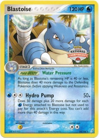 Blastoise (14/100) (National Championship Promo) [EX: Crystal Guardians] | Good Games Morley