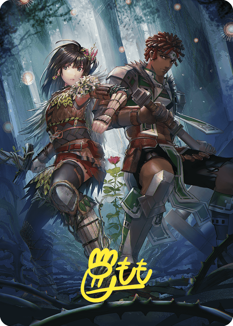 Defense of the Heart Art Card (Gold-Stamped Signature) [Wilds of Eldraine Art Series] | Good Games Morley