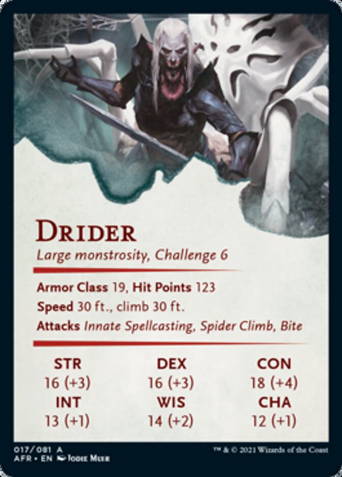 Drider Art Card [Dungeons & Dragons: Adventures in the Forgotten Realms Art Series] | Good Games Morley
