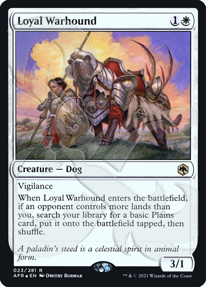 Loyal Warhound (Ampersand Promo) [Dungeons & Dragons: Adventures in the Forgotten Realms Promos] | Good Games Morley