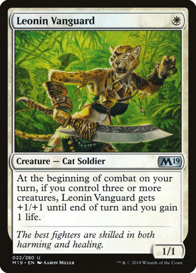 Leonin Vanguard [Core Set 2019] | Good Games Morley