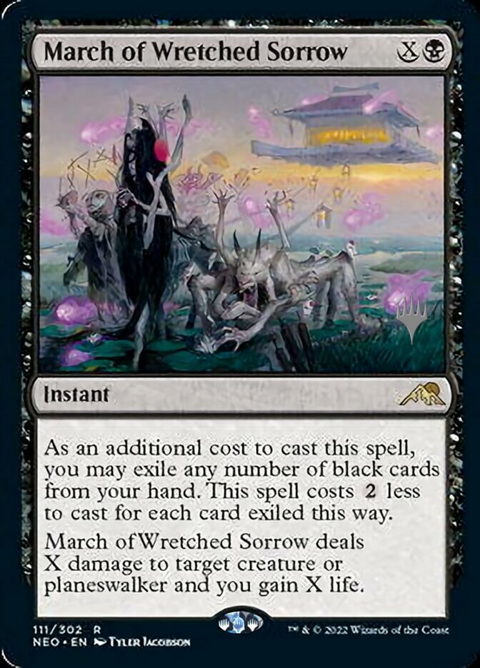 March of Wretched Sorrow (Promo Pack) [Kamigawa: Neon Dynasty Promos] | Good Games Morley