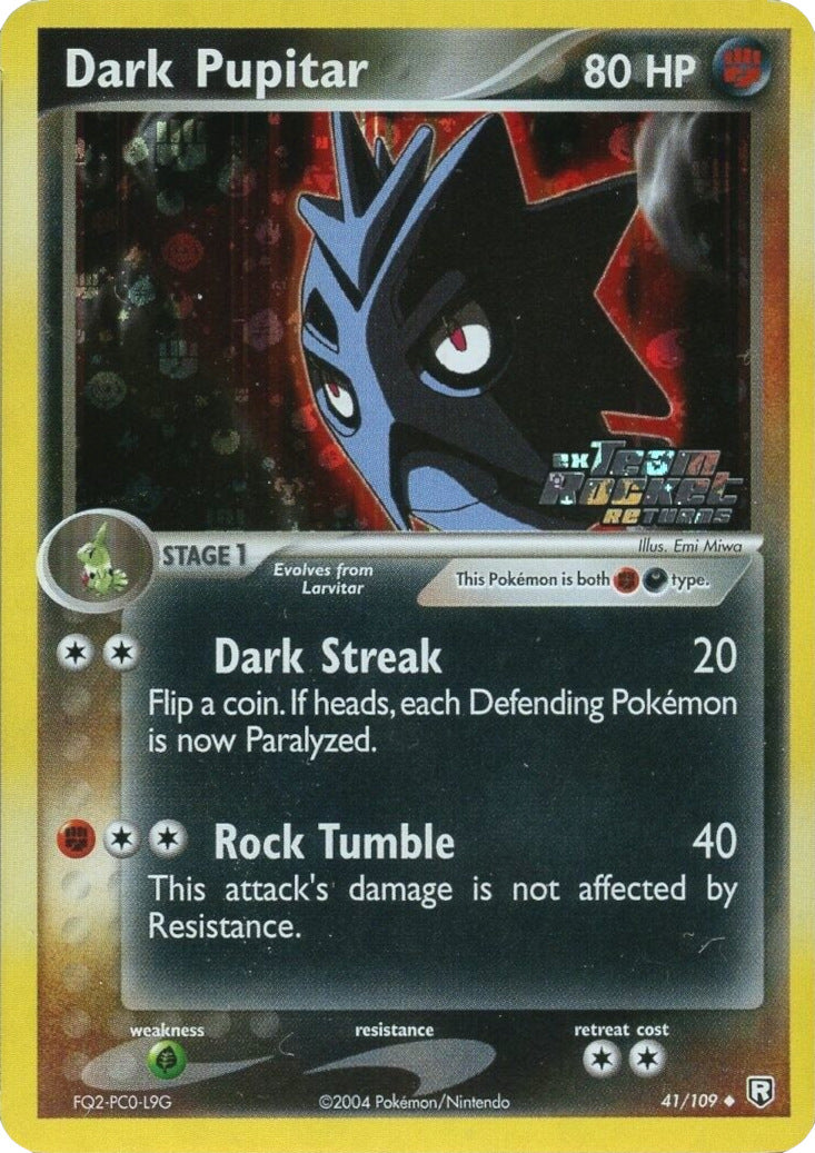 Dark Pupitar (41/109) (Stamped) [EX: Team Rocket Returns] | Good Games Morley