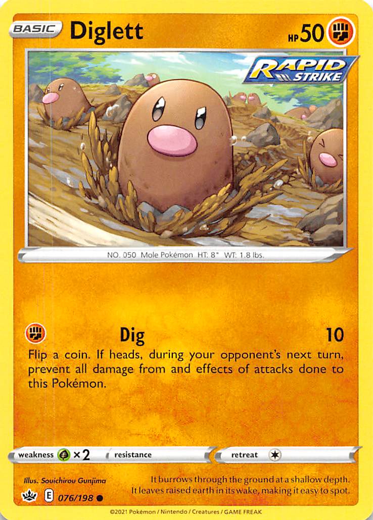 Diglett (076/198) [Sword & Shield: Chilling Reign] | Good Games Morley