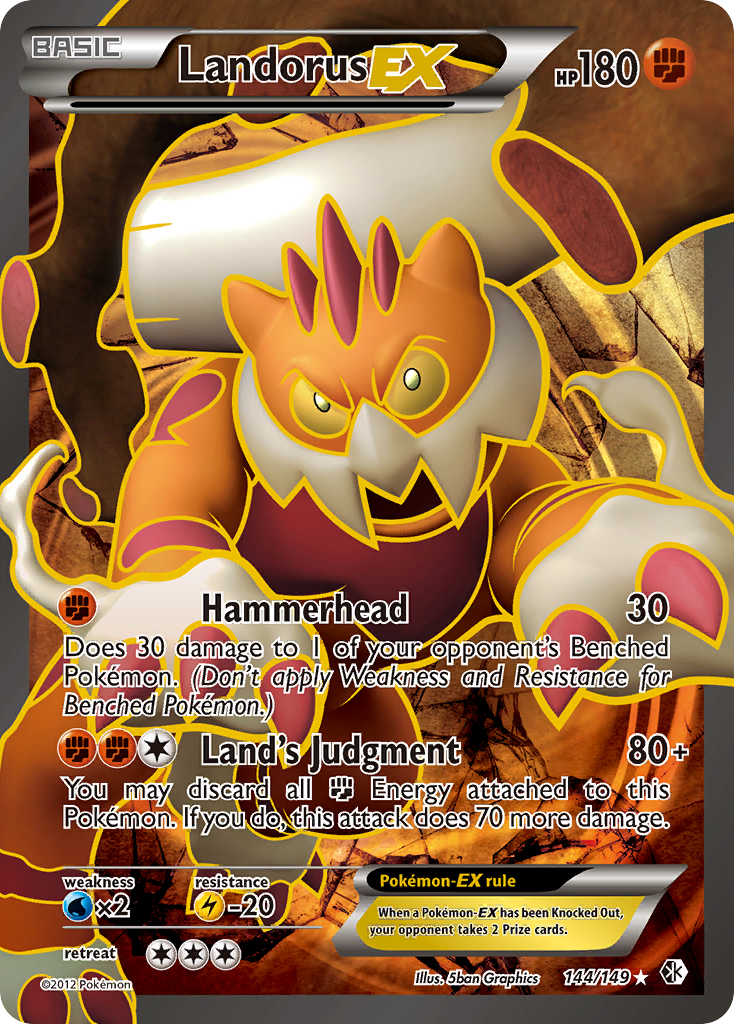 Landorus EX (144/149) [Black & White: Boundaries Crossed] | Good Games Morley