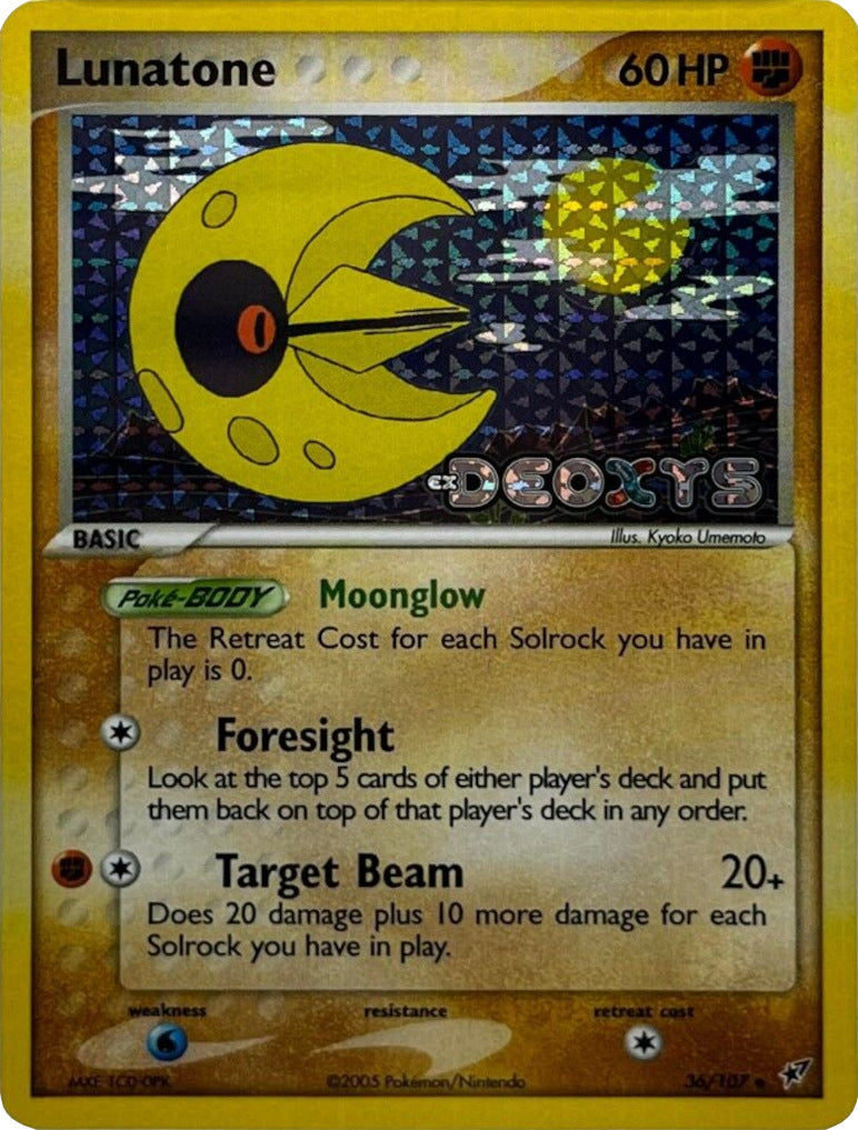 Lunatone (36/107) (Stamped) [EX: Deoxys] | Good Games Morley