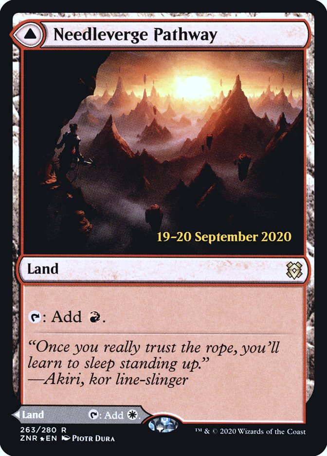 Needleverge Pathway // Pillarverge Pathway [Zendikar Rising Prerelease Promos] | Good Games Morley
