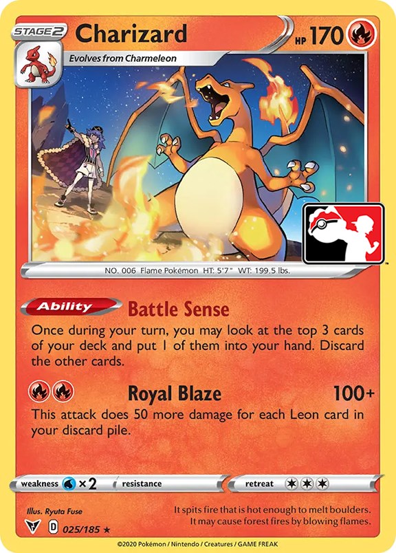 Charizard (025/185) [Prize Pack Series One] | Good Games Morley