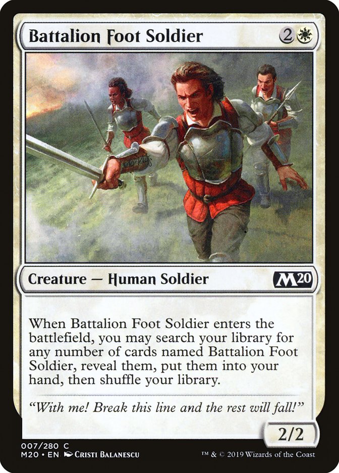 Battalion Foot Soldier [Core Set 2020] | Good Games Morley