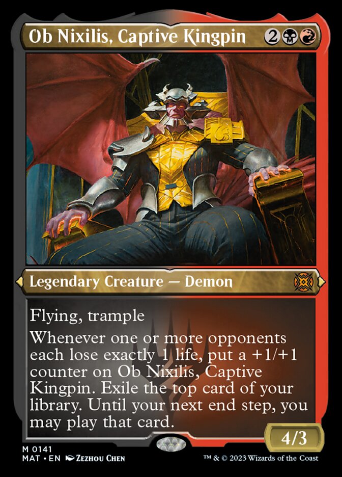 Ob Nixilis, Captive Kingpin (Foil Etched) [March of the Machine: The Aftermath] | Good Games Morley