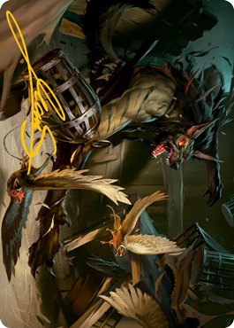 Wing Shredder Art Card (Gold-Stamped Signature) [Innistrad: Midnight Hunt Art Series] | Good Games Morley