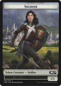 Soldier // Dinosaur Double-Sided Token [Game Night 2019 Tokens] | Good Games Morley