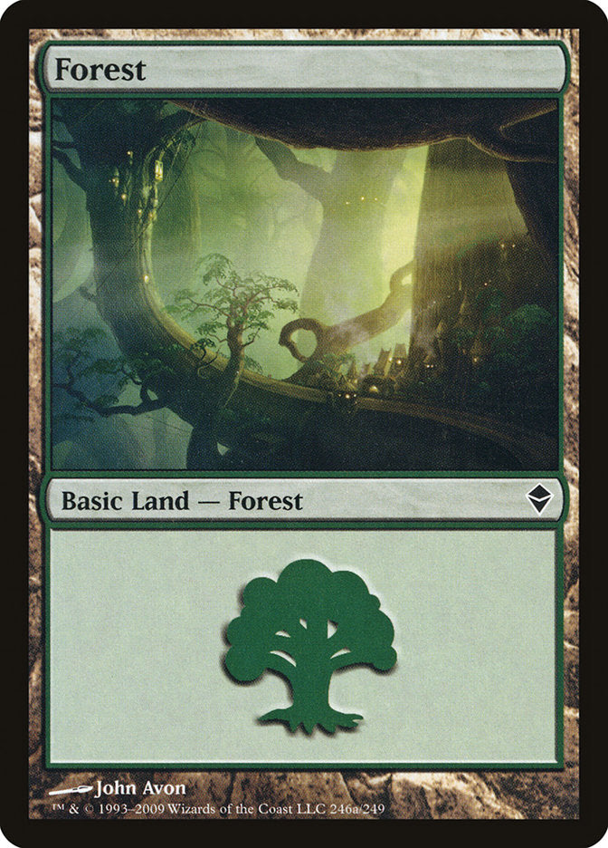 Forest (246a) [Zendikar] | Good Games Morley