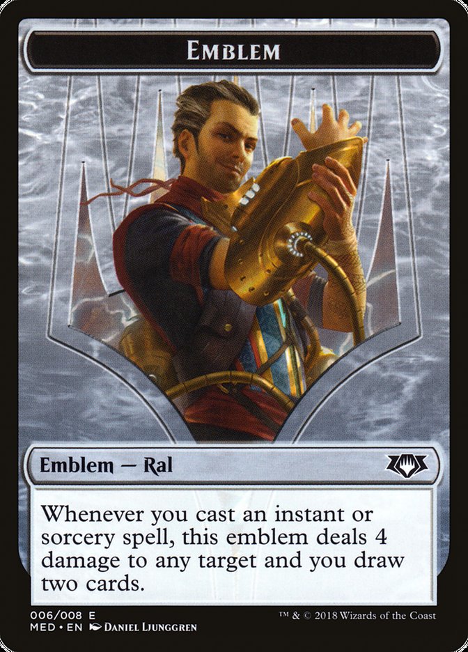 Ral, Izzet Viceroy Emblem [Mythic Edition Tokens] | Good Games Morley
