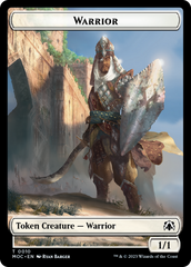 Warrior // Elspeth, Sun's Champion Emblem Double-Sided Token [March of the Machine Commander Tokens] | Good Games Morley
