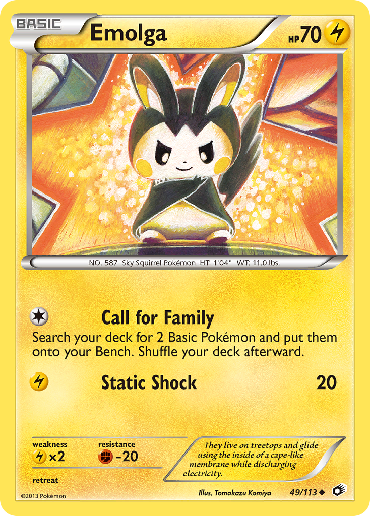 Emolga (49/113) [Black & White: Legendary Treasures] | Good Games Morley