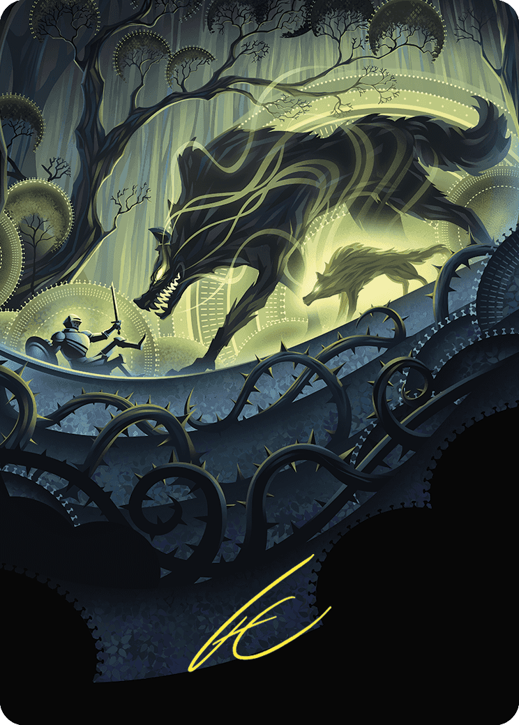 Unnatural Growth Art Card (Gold-Stamped Signature) [Wilds of Eldraine Art Series] | Good Games Morley