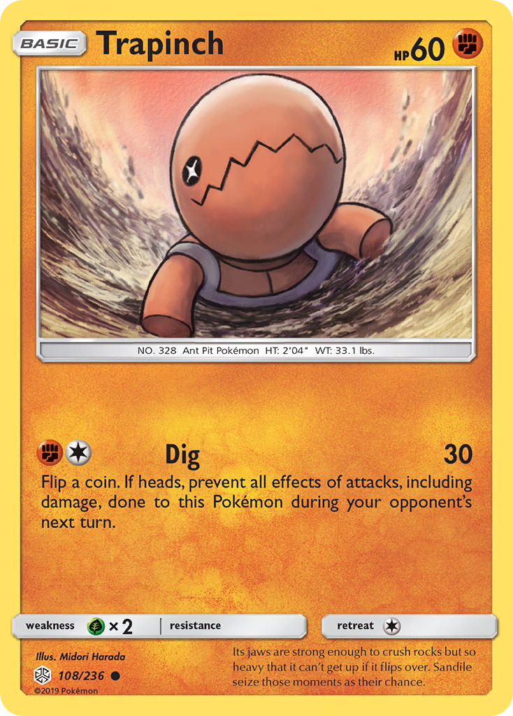 Trapinch (108/236) [Sun & Moon: Cosmic Eclipse] | Good Games Morley