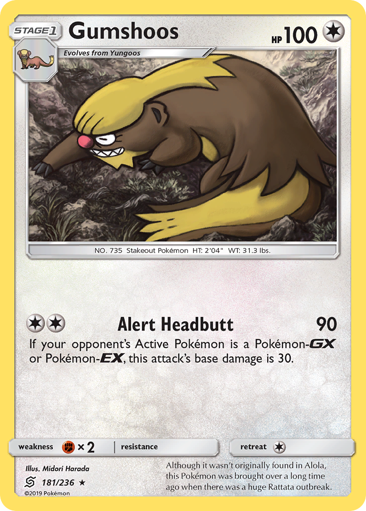 Gumshoos (181/236) [Sun & Moon: Unified Minds] | Good Games Morley