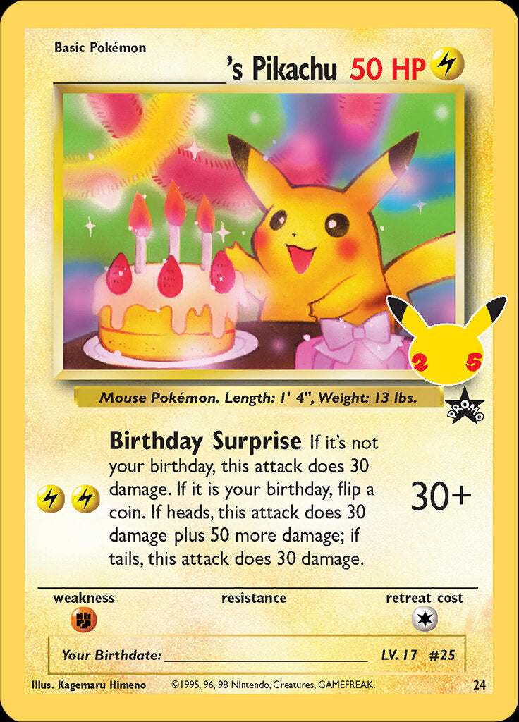 _____'s Pikachu (24) [Celebrations: 25th Anniversary - Classic Collection] | Good Games Morley