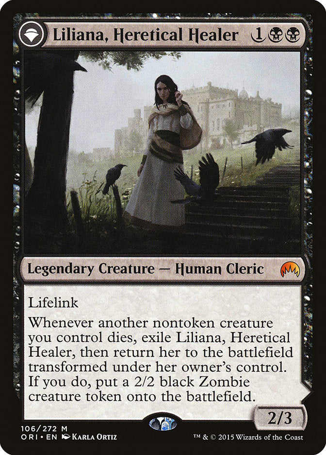 Liliana, Heretical Healer // Liliana, Defiant Necromancer [Magic Origins] | Good Games Morley
