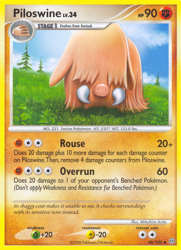 Piloswine (46/100) [Diamond & Pearl: Stormfront] | Good Games Morley