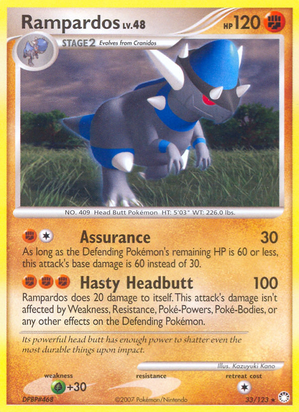 Rampardos (33/123) [Diamond & Pearl: Mysterious Treasures] | Good Games Morley