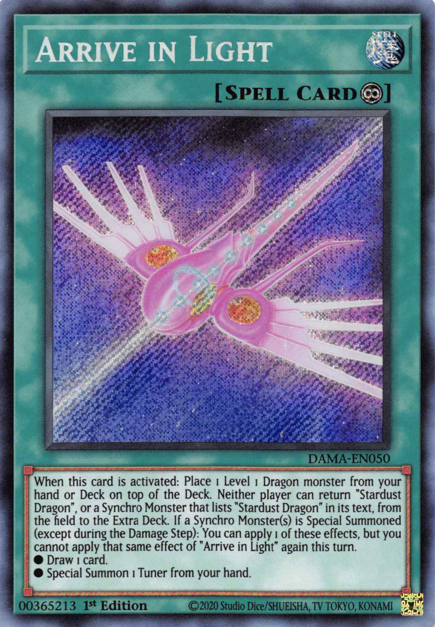 Arrive in Light [DAMA-EN050] Secret Rare | Good Games Morley