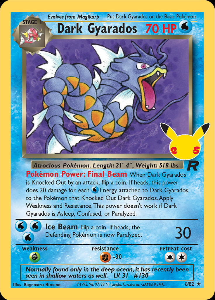 Dark Gyarados (8/82) [Celebrations: 25th Anniversary - Classic Collection] | Good Games Morley