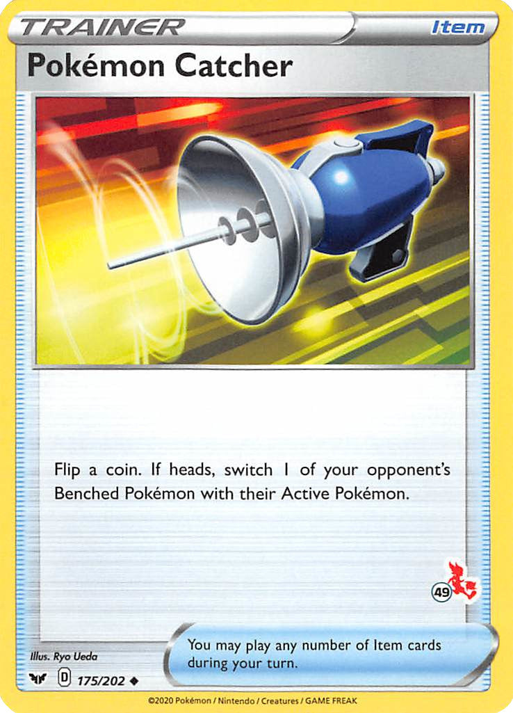 Pokemon Catcher (175/202) (Cinderace Stamp #49) [Battle Academy 2022] | Good Games Morley