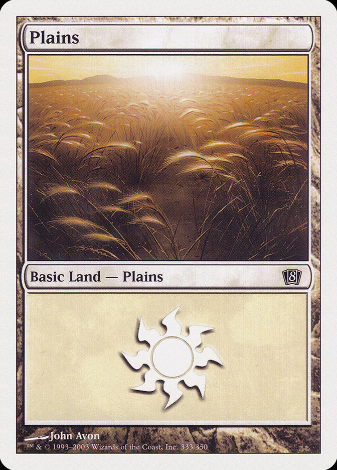 Plains (333) [Eighth Edition] | Good Games Morley