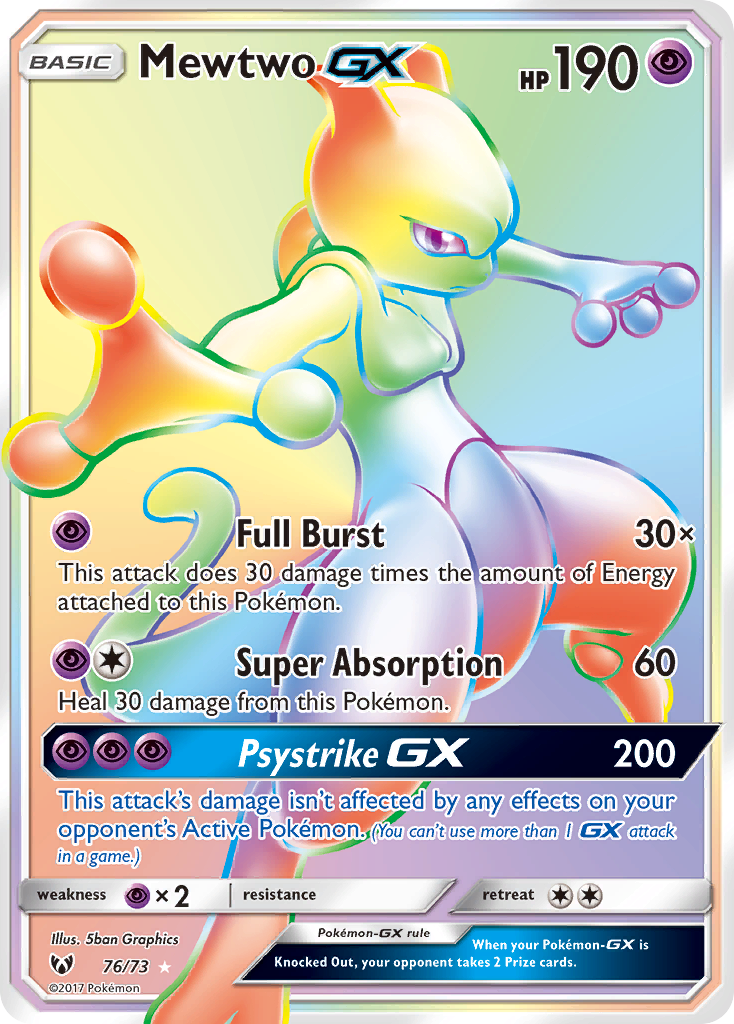 Mewtwo GX (76/73) [Sun & Moon: Shining Legends] | Good Games Morley