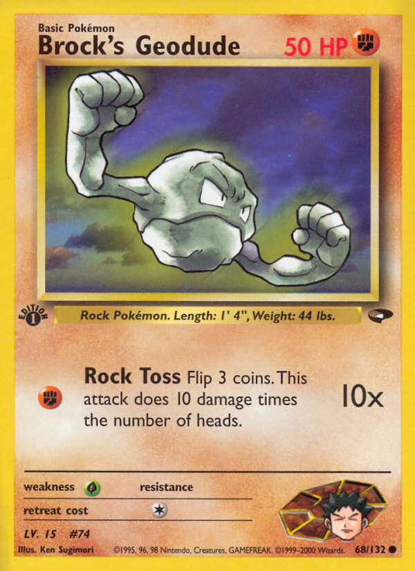 Brock's Geodude (68/132) [Gym Challenge 1st Edition] | Good Games Morley