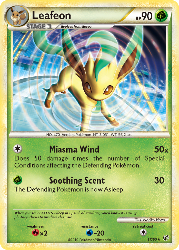 Leafeon (17/90) [HeartGold & SoulSilver: Undaunted] | Good Games Morley