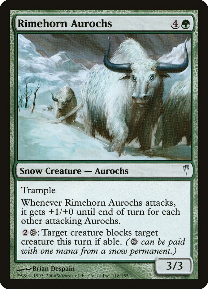 Rimehorn Aurochs [Coldsnap] | Good Games Morley