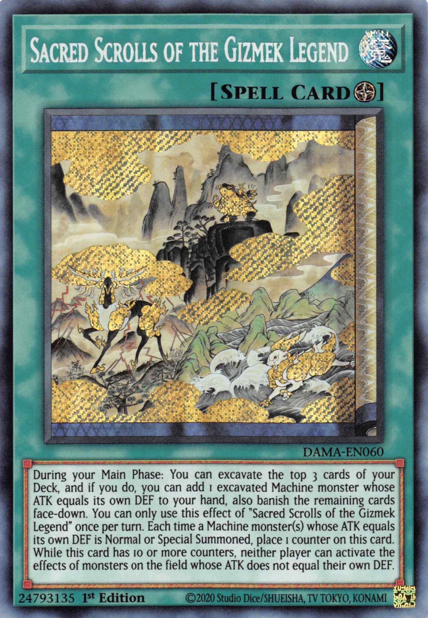 Sacred Scrolls of the Gizmek Legend [DAMA-EN060] Secret Rare | Good Games Morley